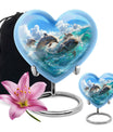 Joyful Dolphins Famiy Urn For Cremation - Funeral Urn for Loved Ones