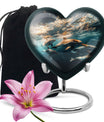 Underwater Dolphin Family Urn For Memorial - Human Ashes Container