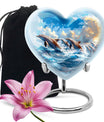 Dolphins Memorial Urn For Women - Artistic Funeral Urn for Sale