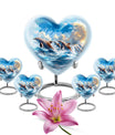 Dolphins Memorial Urn For Women - Artistic Funeral Urn for Sale