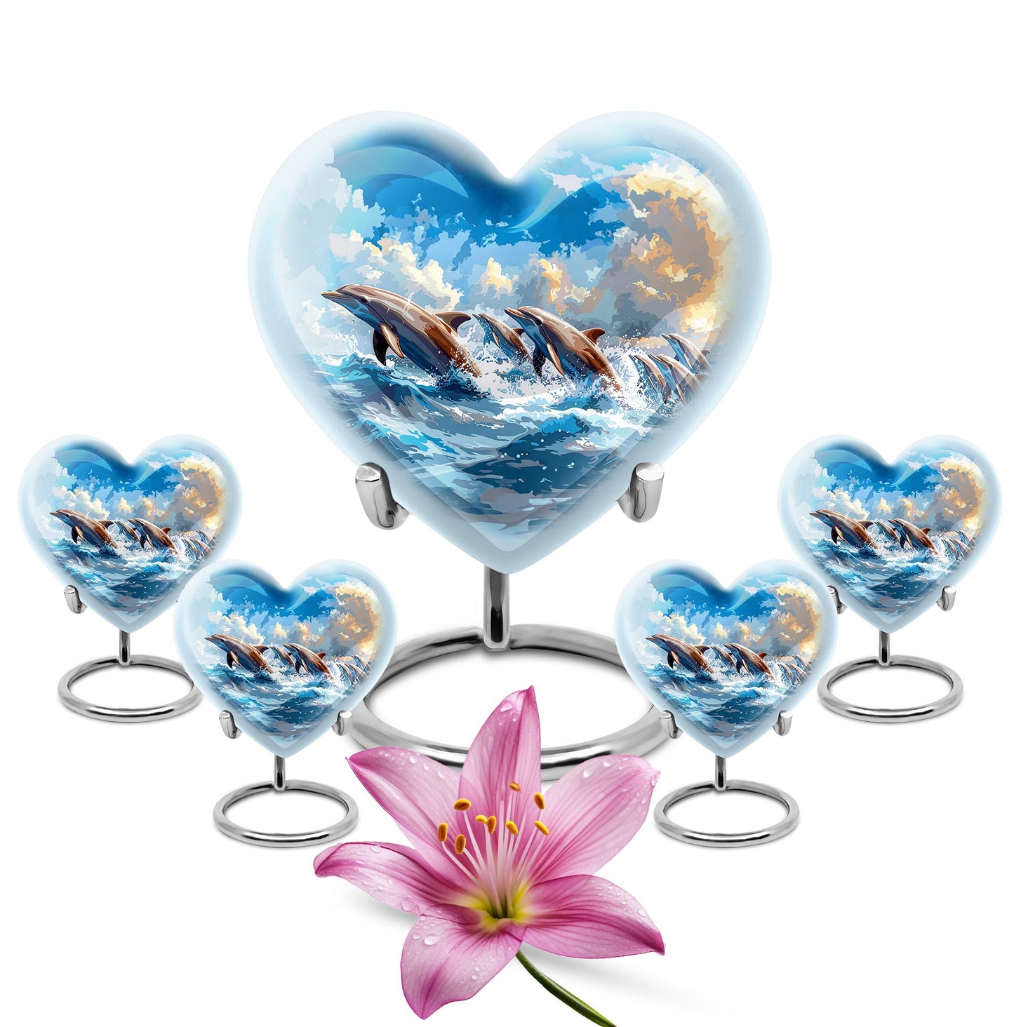 Personalized Artistic Memorial Urn for Women - 10-inch, 200 cu in - Yatskia