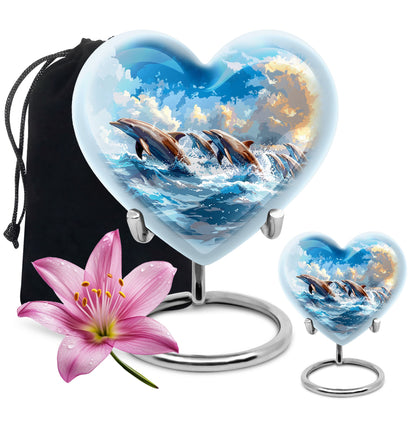 Personalized Artistic Memorial Urn for Women - 10-inch, 200 cu in - Yatskia
