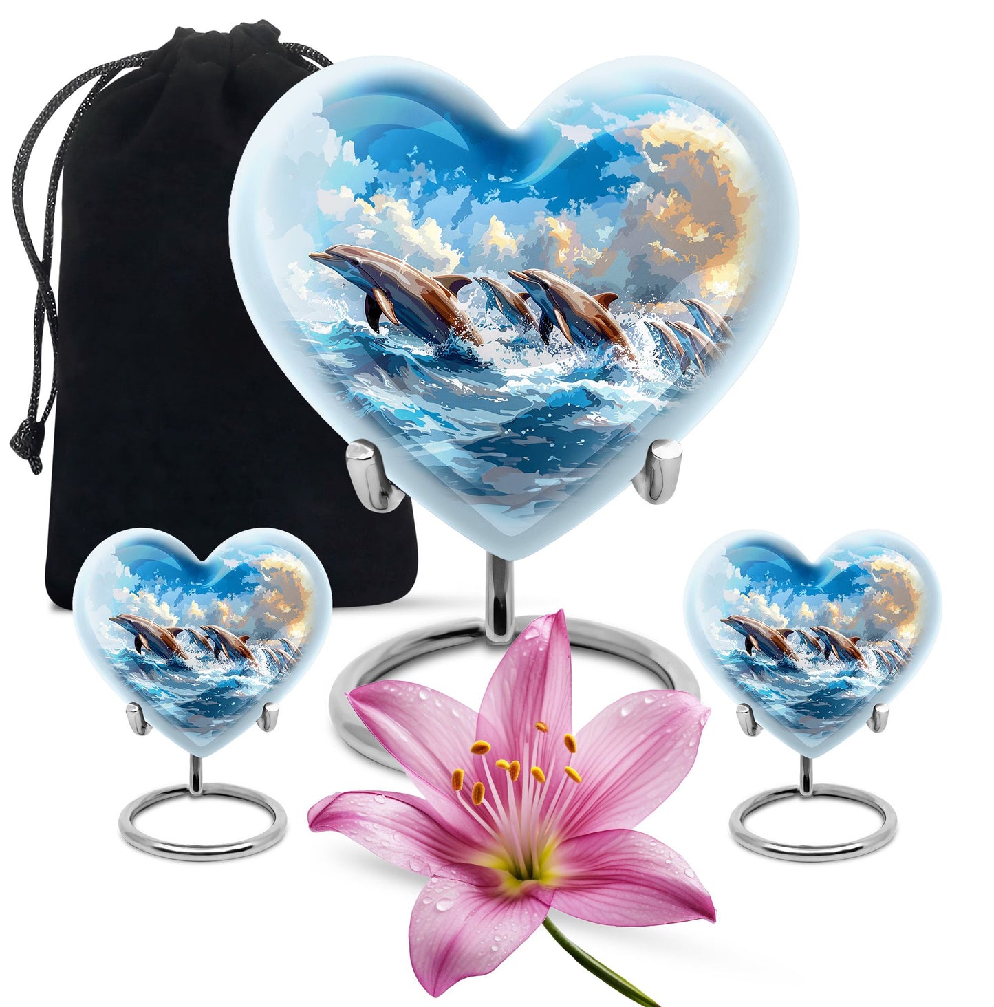 Personalized Artistic Memorial Urn for Women - 10-inch, 200 cu in - Yatskia