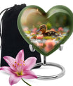 Duck Urn For Ashes Adult Men - Floral Cremation Ashes Urn