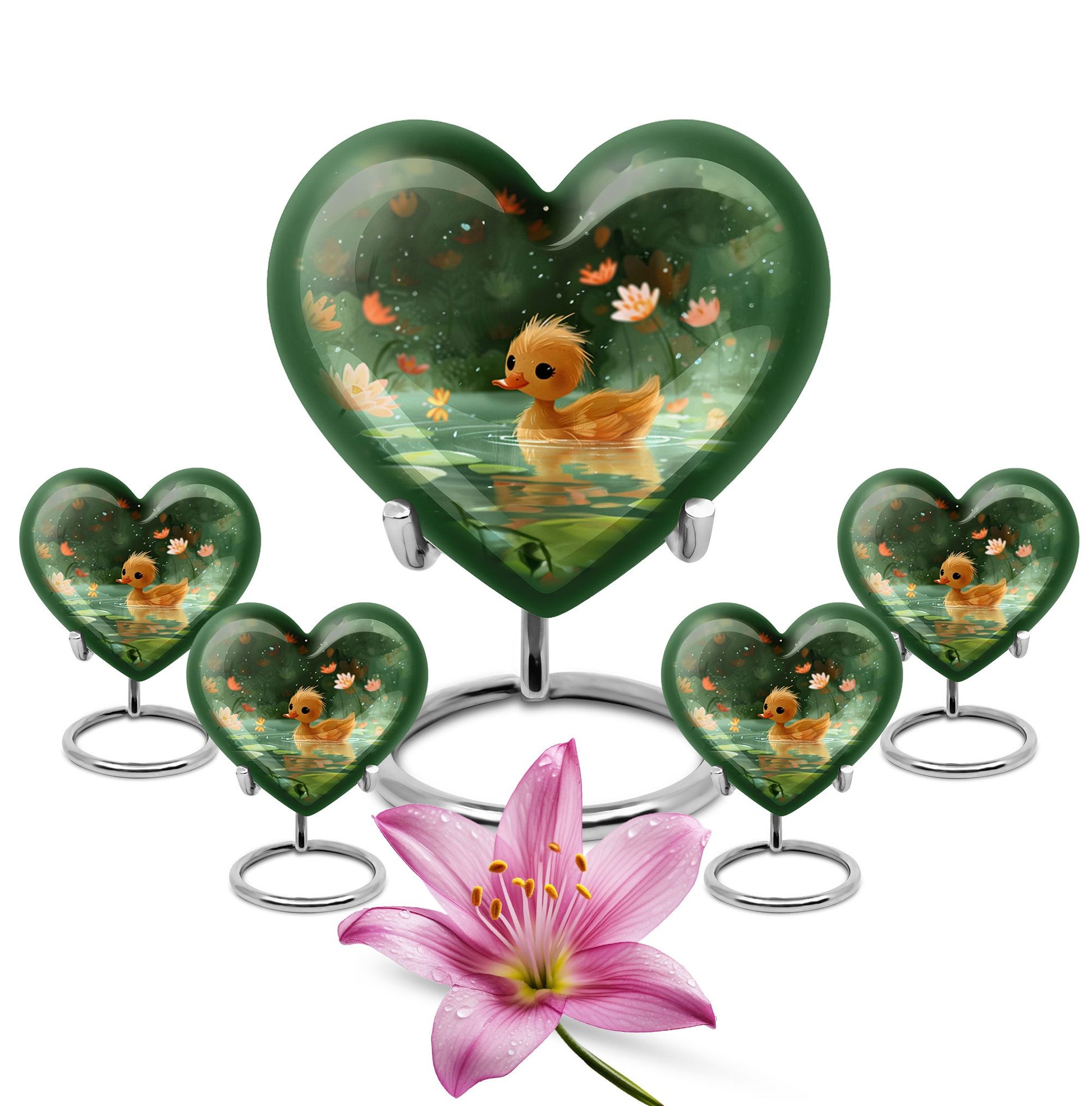 Animated Duckling's Urn For Adults - Duck Funeral Cremation Urn For Ashes