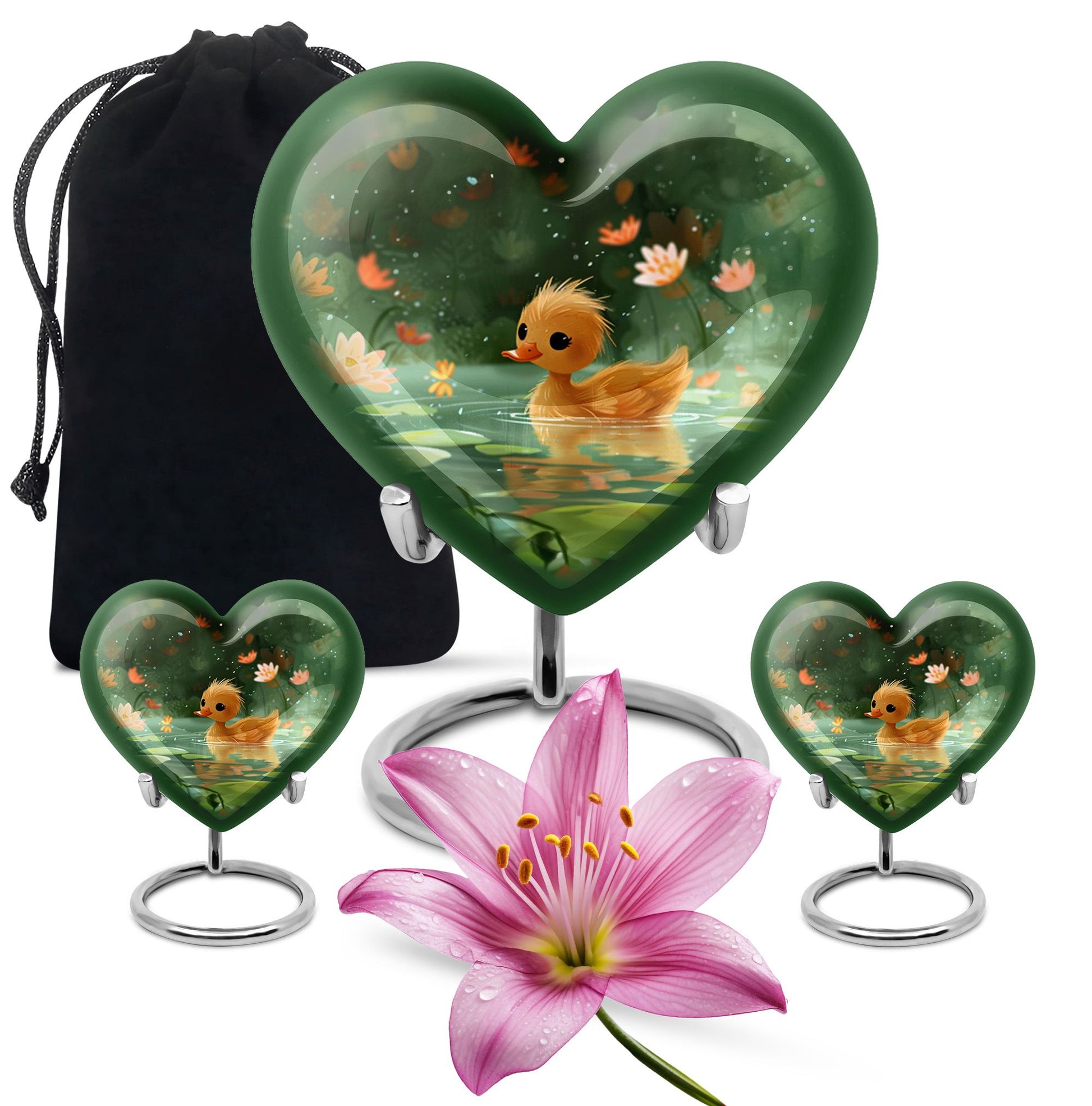 Animated Duckling's Urn For Adults - Duck Funeral Cremation Urn For Ashes