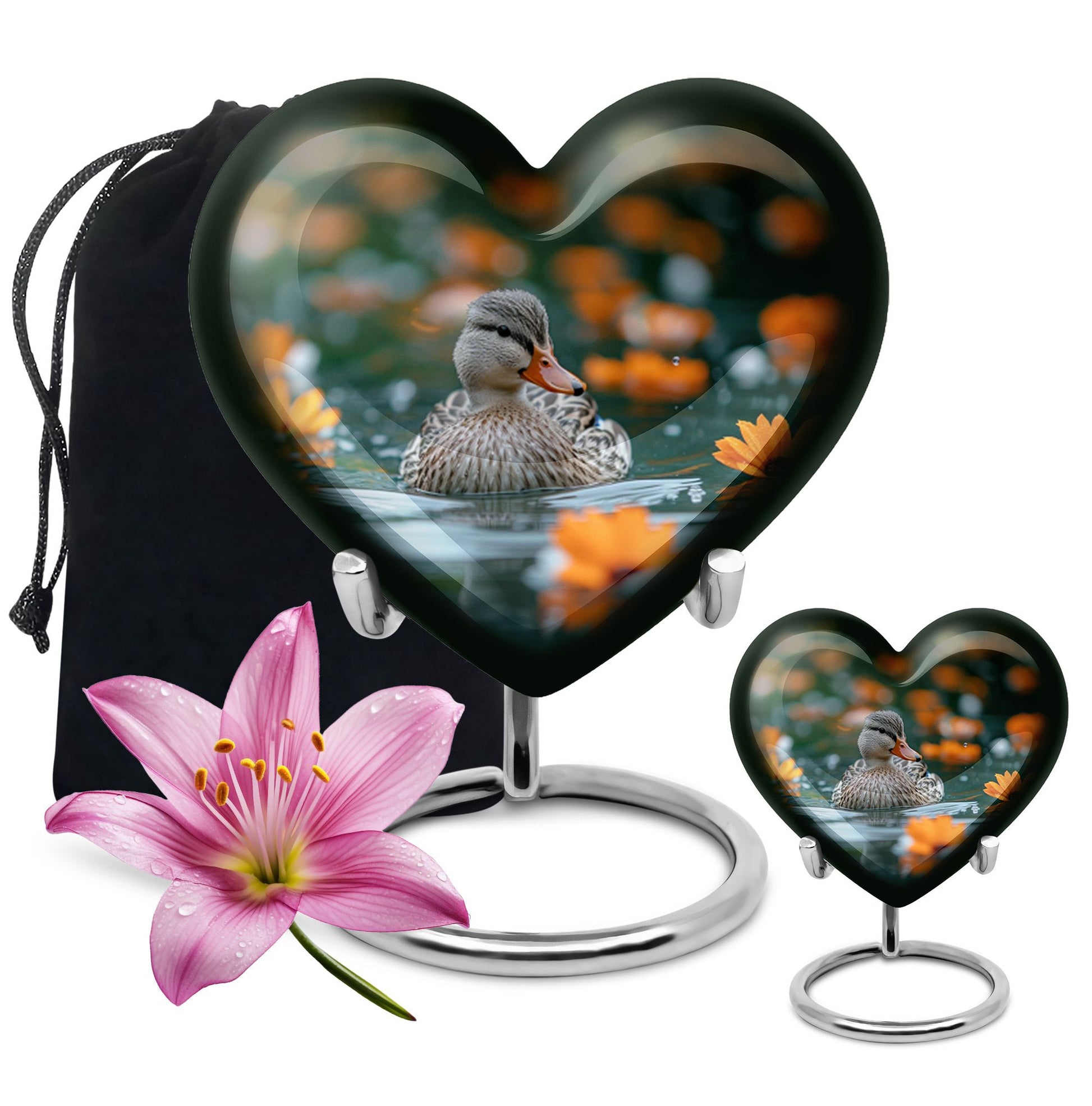 Duck Urn Memorial For Women - Funeral Cremation Urn For Ashes