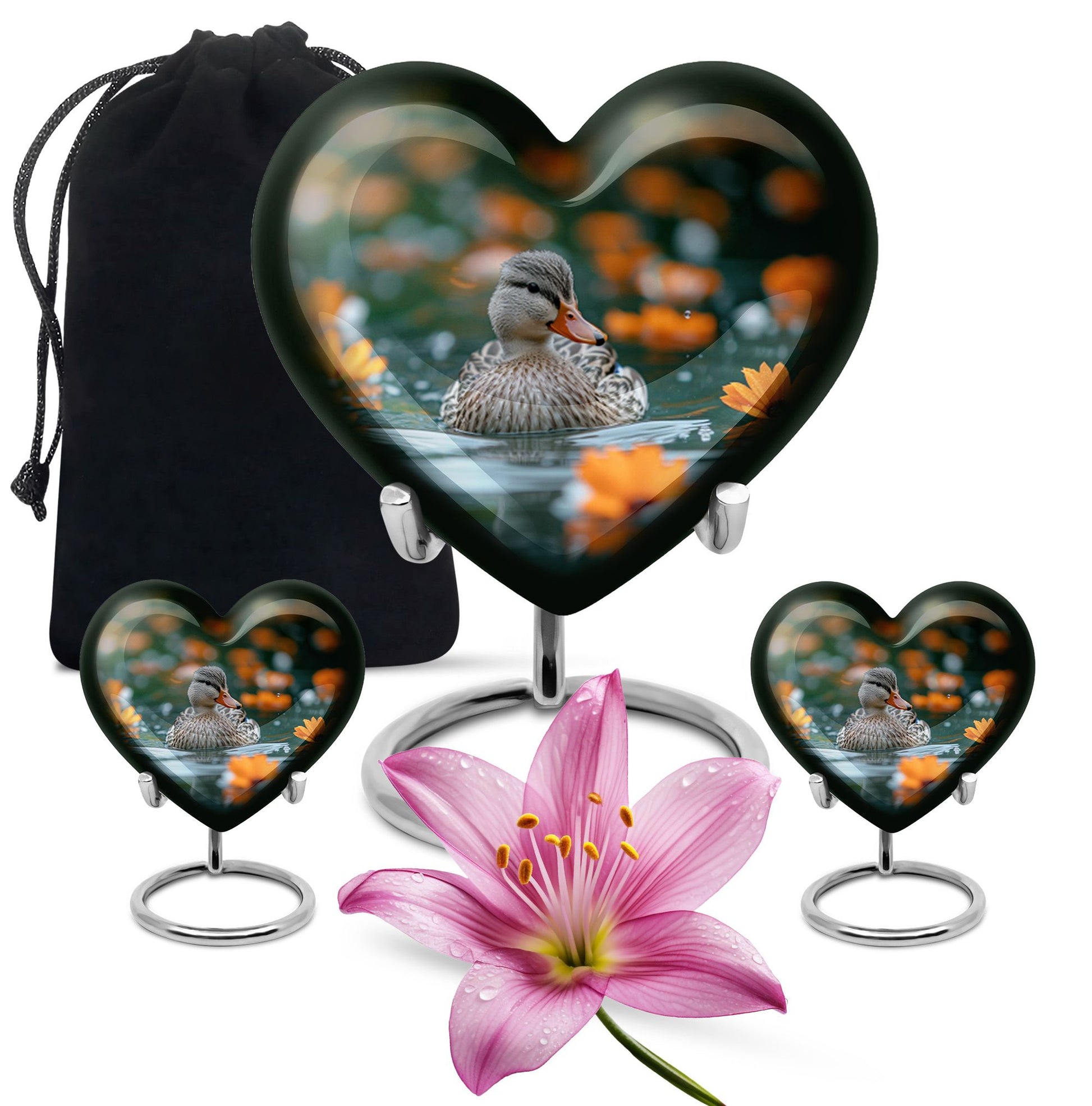 Duck Urn Memorial For Women - Funeral Cremation Urn For Ashes
