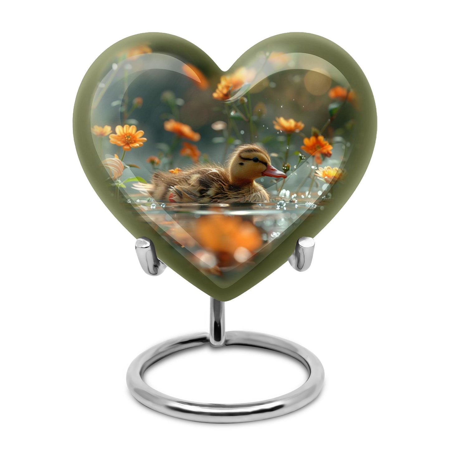 Personalized Flower Memorial Urn for Women - 10-inch, 200 cu in - Yatskia