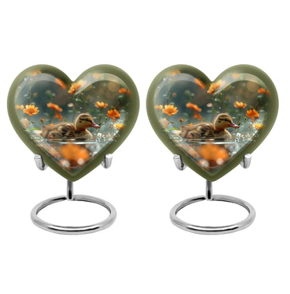 Personalized Flower Memorial Urn for Women - 10-inch, 200 cu in - Yatskia