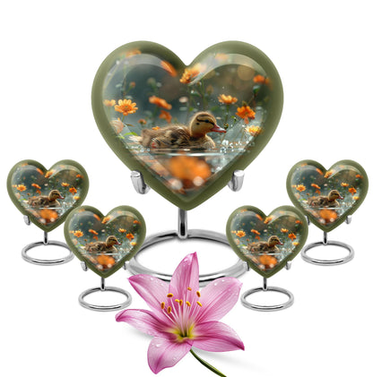 Personalized Flower Memorial Urn for Women - 10-inch, 200 cu in - Yatskia