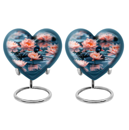 Personalized Flower Cremation Urn for Human Ashes - 10-inch, 200 cu in - Yatskia