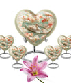 White Duck Funeral Urn - Mesmerizing Lotus Floral Urn For Ashes
