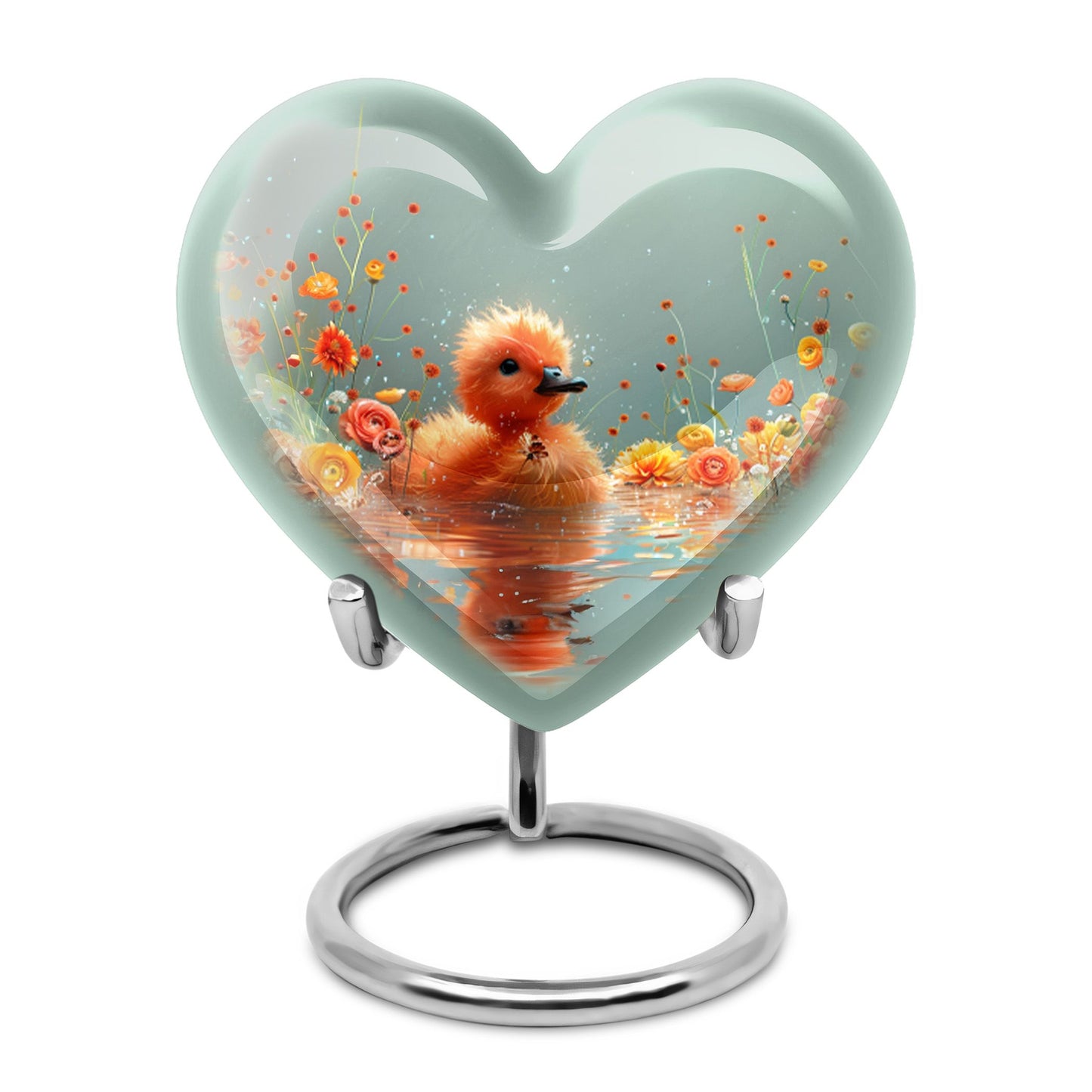 Personalized Flower Keepsake Urn for Human Ashes - 10-inch, 200 cu in - Yatskia