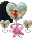 Baby Duck Memorial Urn Combo Set - Large And Keepsake Ashes Urn