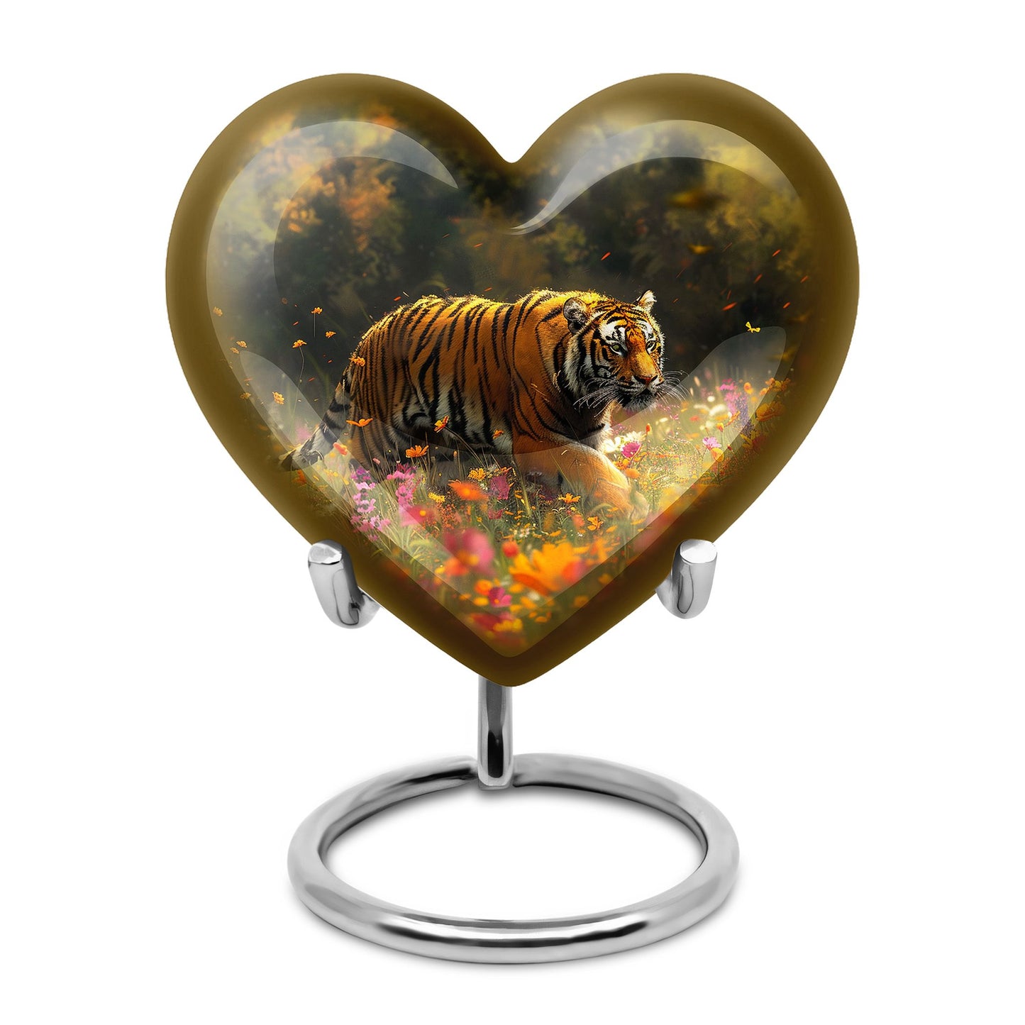 Personalized Tiger Keepsake Urn for Human Ashes - 10-inch, 200 cu in - Yatskia