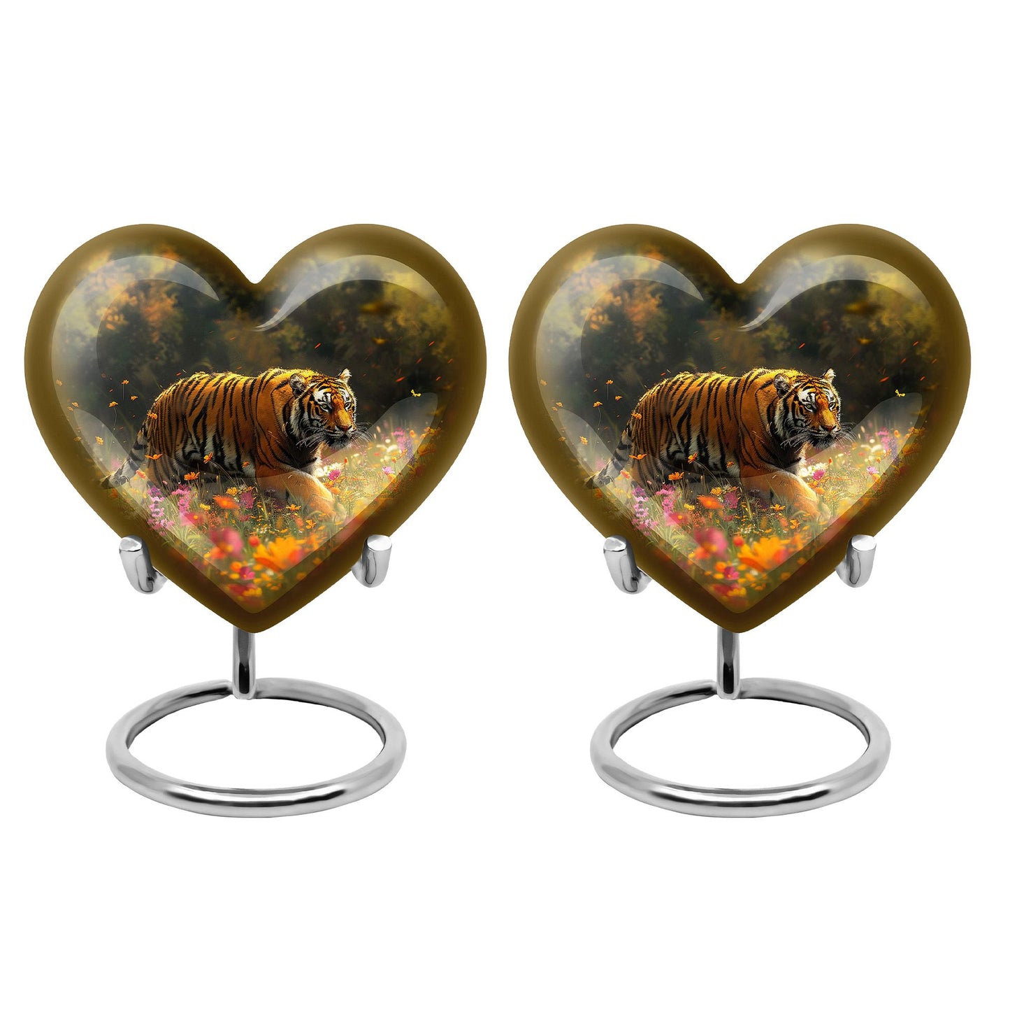 Personalized Tiger Keepsake Urn for Human Ashes - 10-inch, 200 cu in - Yatskia