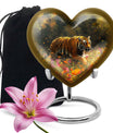Bengal Tiger Urn Combo Set  - Large & Keepsake Urn Set For Funeral
