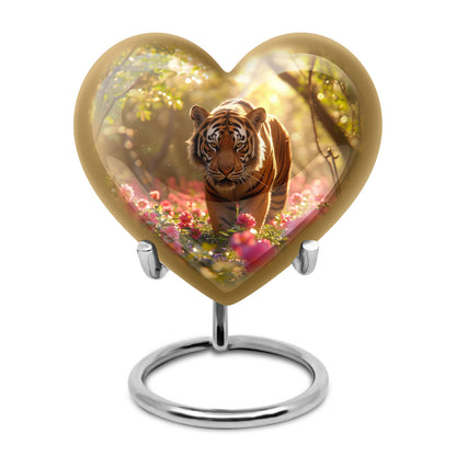 Personalized Tiger Cremation Urn for Human Ashes - 10-inch, 200 cu in - Yatskia