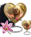 Tiger Memorial Urn For Ashes - Pink Flowers Garden Cremation Urn