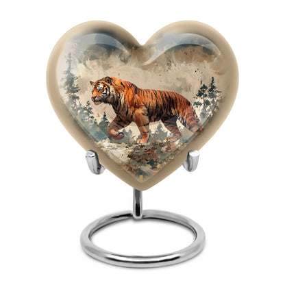 Personalized Tiger Cremation Urn for Adults - 10-inch, 200 cu in - Yatskia