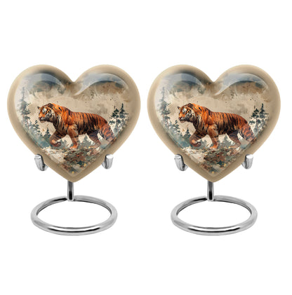 Personalized Tiger Cremation Urn for Adults - 10-inch, 200 cu in - Yatskia