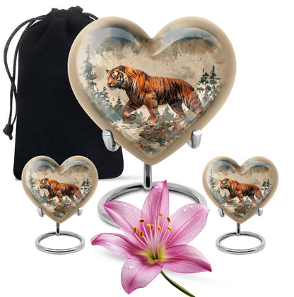 Personalized Tiger Cremation Urn for Adults - 10-inch, 200 cu in - Yatskia