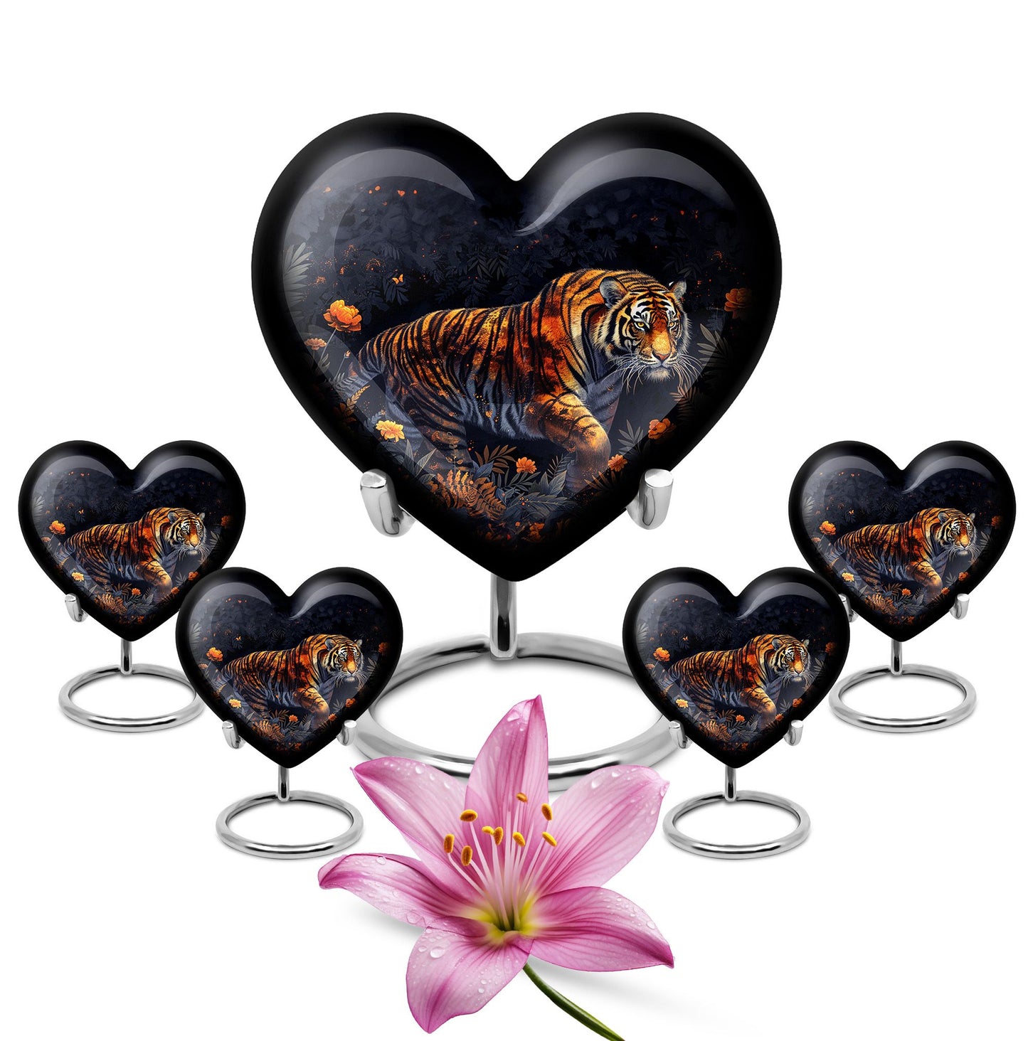 Personalized Tiger Cremation Urn for Human Ashes - 10-inch, 200 cu in - Yatskia