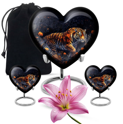 Personalized Tiger Cremation Urn for Human Ashes - 10-inch, 200 cu in - Yatskia