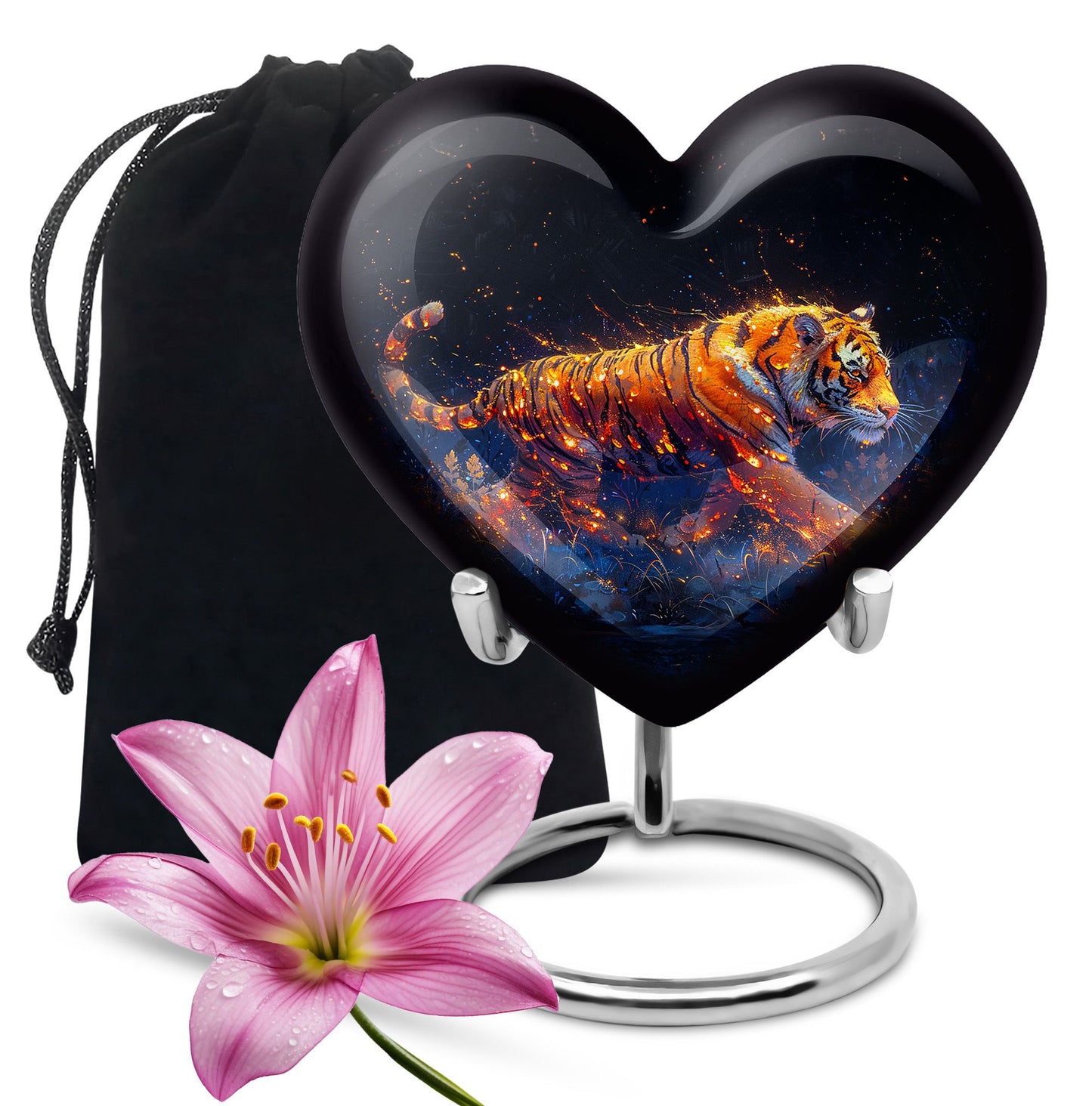 Personalized Tiger Cremation Urn for Mom - 10-inch, 200 cu in - Yatskia