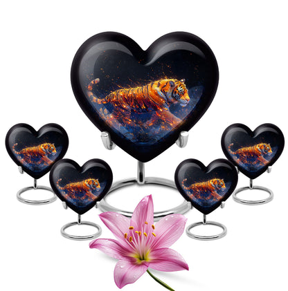 Personalized Tiger Cremation Urn for Mom - 10-inch, 200 cu in - Yatskia