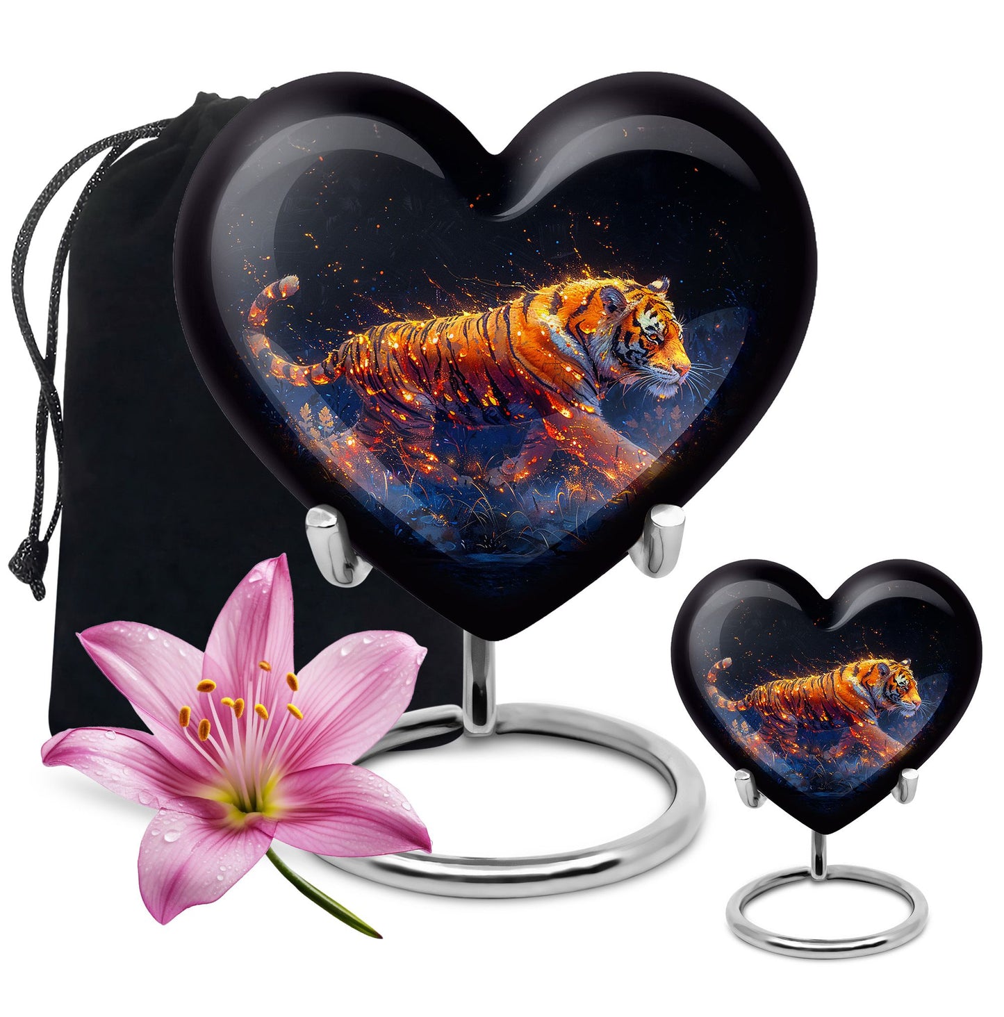 Personalized Tiger Cremation Urn for Mom - 10-inch, 200 cu in - Yatskia