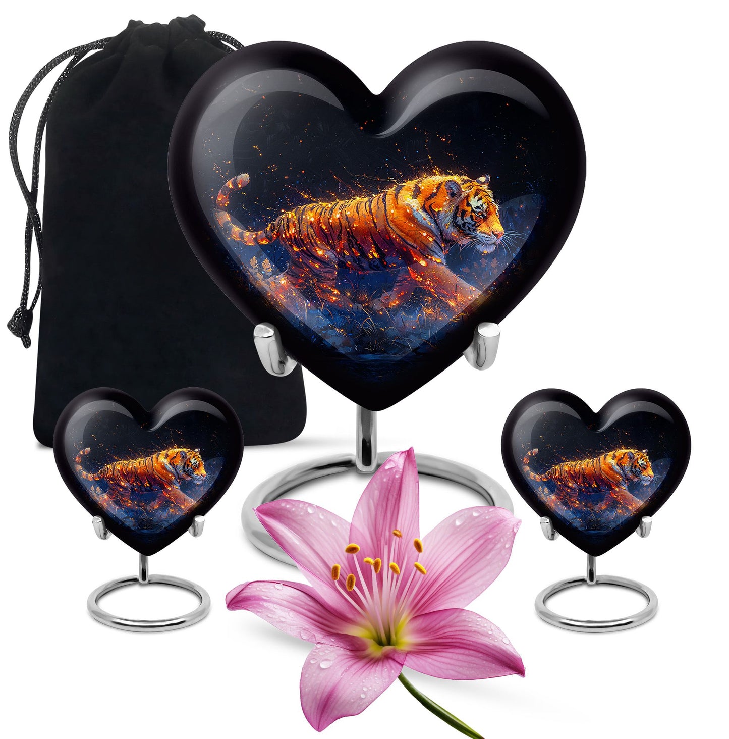 Personalized Tiger Cremation Urn for Mom - 10-inch, 200 cu in - Yatskia