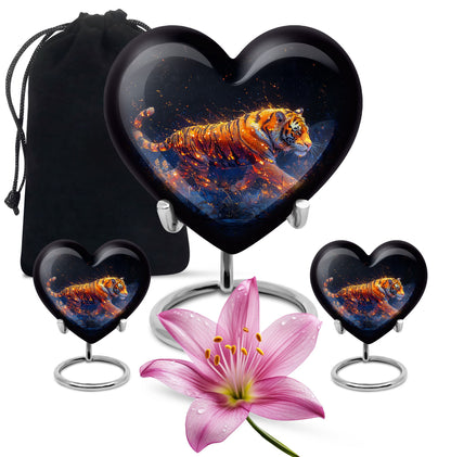 Personalized Tiger Cremation Urn for Mom - 10-inch, 200 cu in - Yatskia
