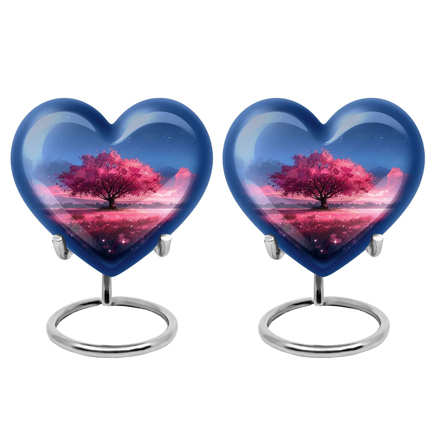 Pink Personalized Tree of Life Cremation Urn for Human Ashes - 10-inch, 200 cu in - Yatskia