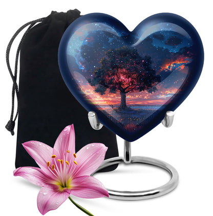 Personalized Tree of Life Cremation Urn for Human Ashes - 10-inch, 200 cu in - Yatskia