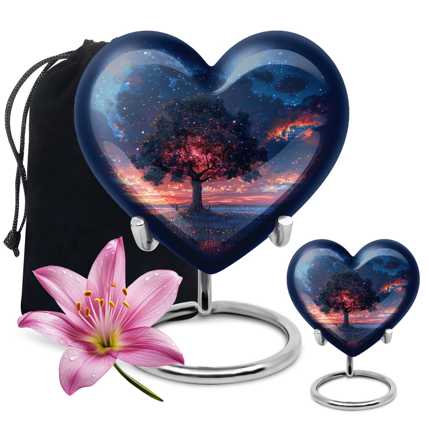 Personalized Tree of Life Cremation Urn for Human Ashes - 10-inch, 200 cu in - Yatskia