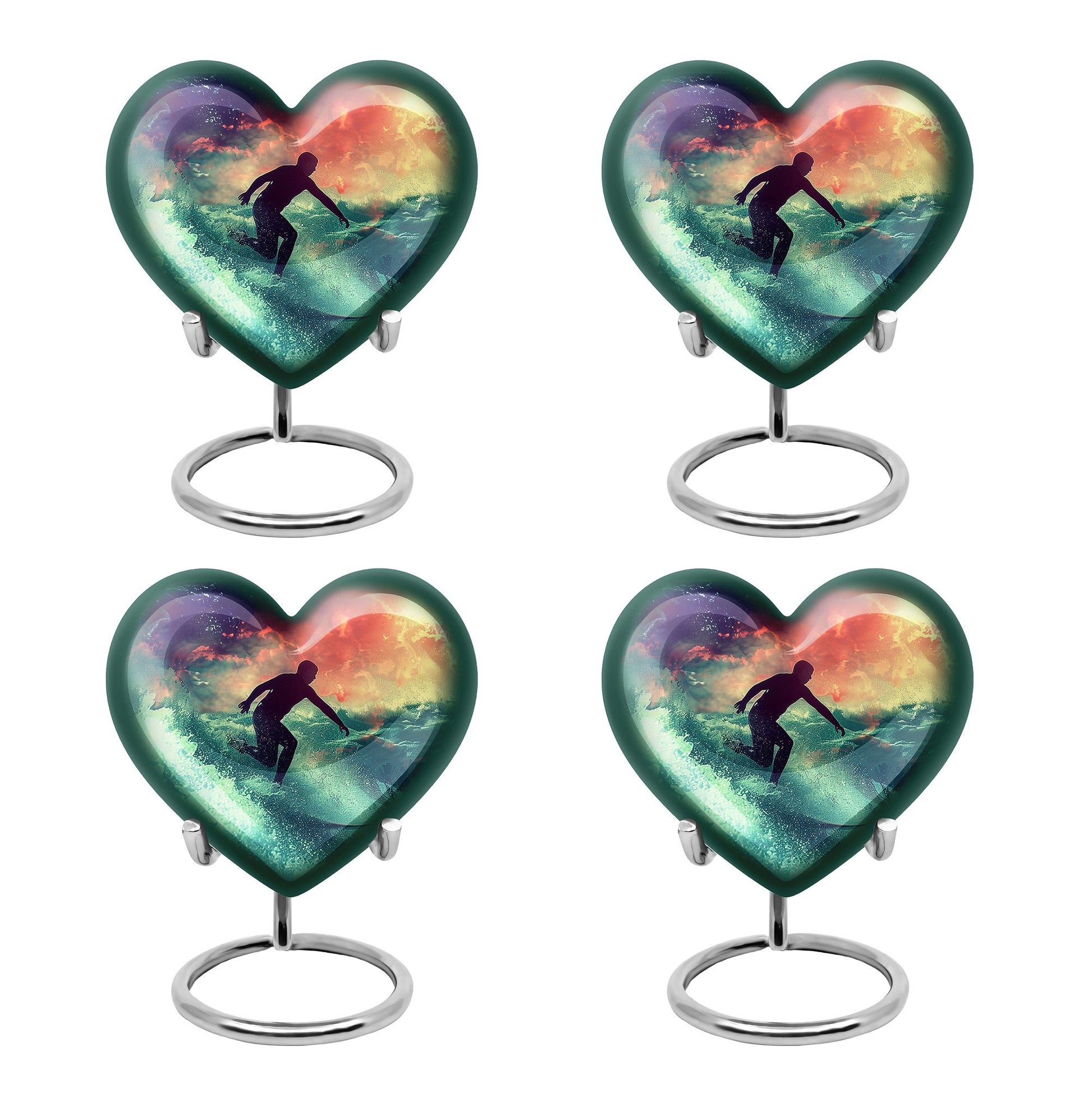 Surfing Man In Ocean - Decorative Unique Urn For Ashes Adult Male