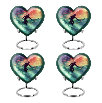 Surfing Man In Ocean - Decorative Unique Urn For Ashes Adult Male