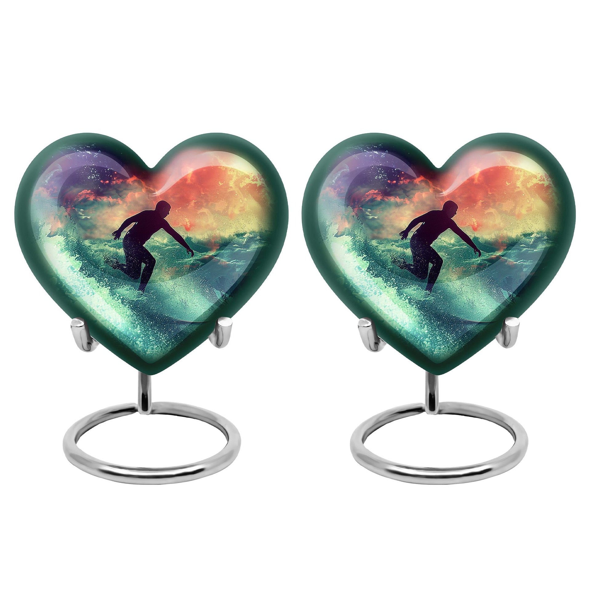 Surfing Man In Ocean - Decorative Unique Urn For Ashes Adult Male