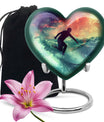 Surfing Man In Ocean - Decorative Unique Urn For Ashes Adult Male