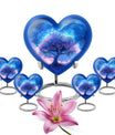 Tree of Life Burial Urn – Beautiful Artistic Blue Urn For Funeral Ashes