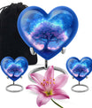 Tree of Life Burial Urn – Beautiful Artistic Blue Urn For Funeral Ashes