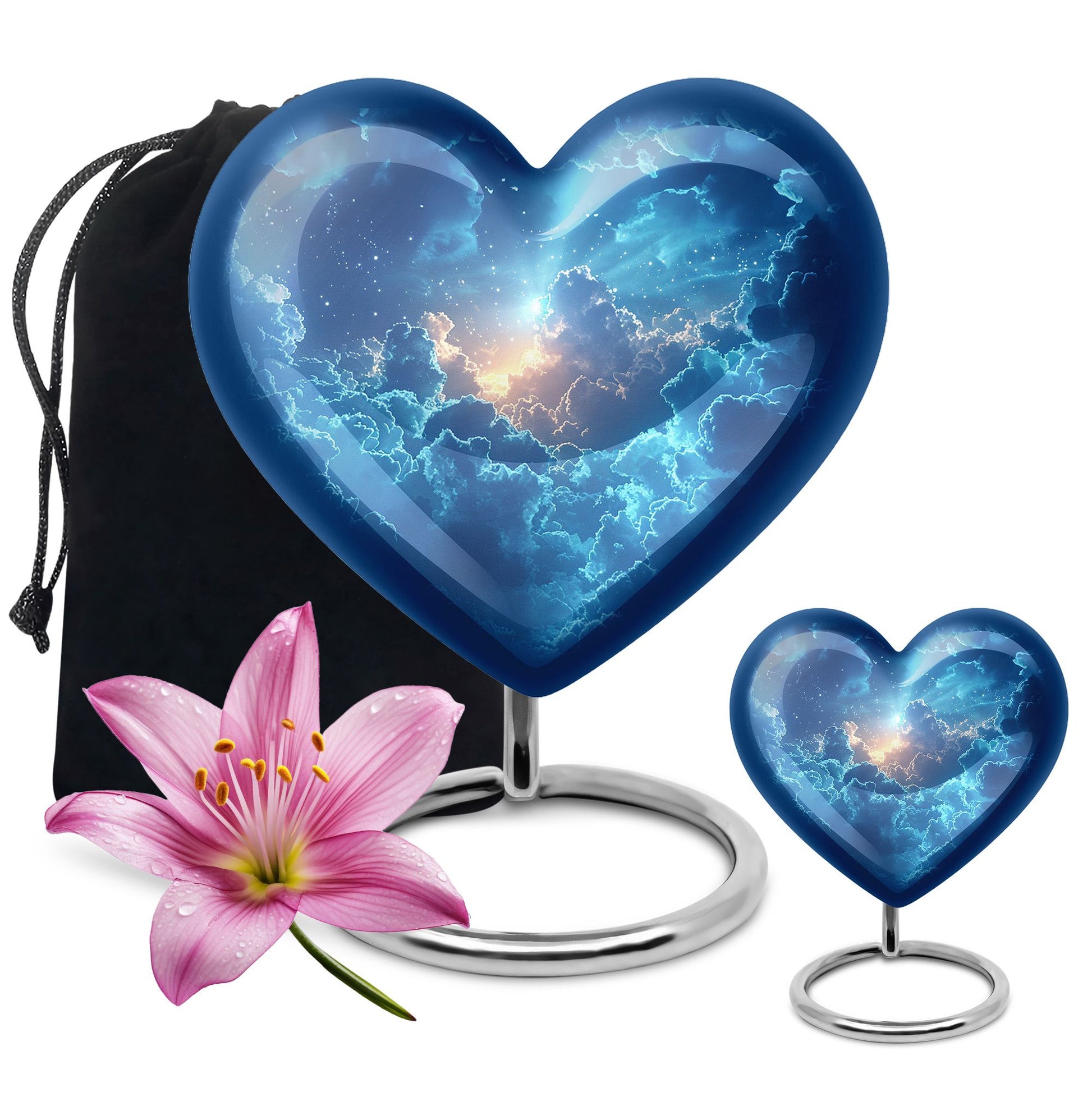 Beautiful Blue Sky and Sun Urn - Unique Urns For Human Ashes