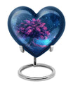 Night Pink Tree Cremation Urn - Beautiful Night Sky Burial Urn For Women