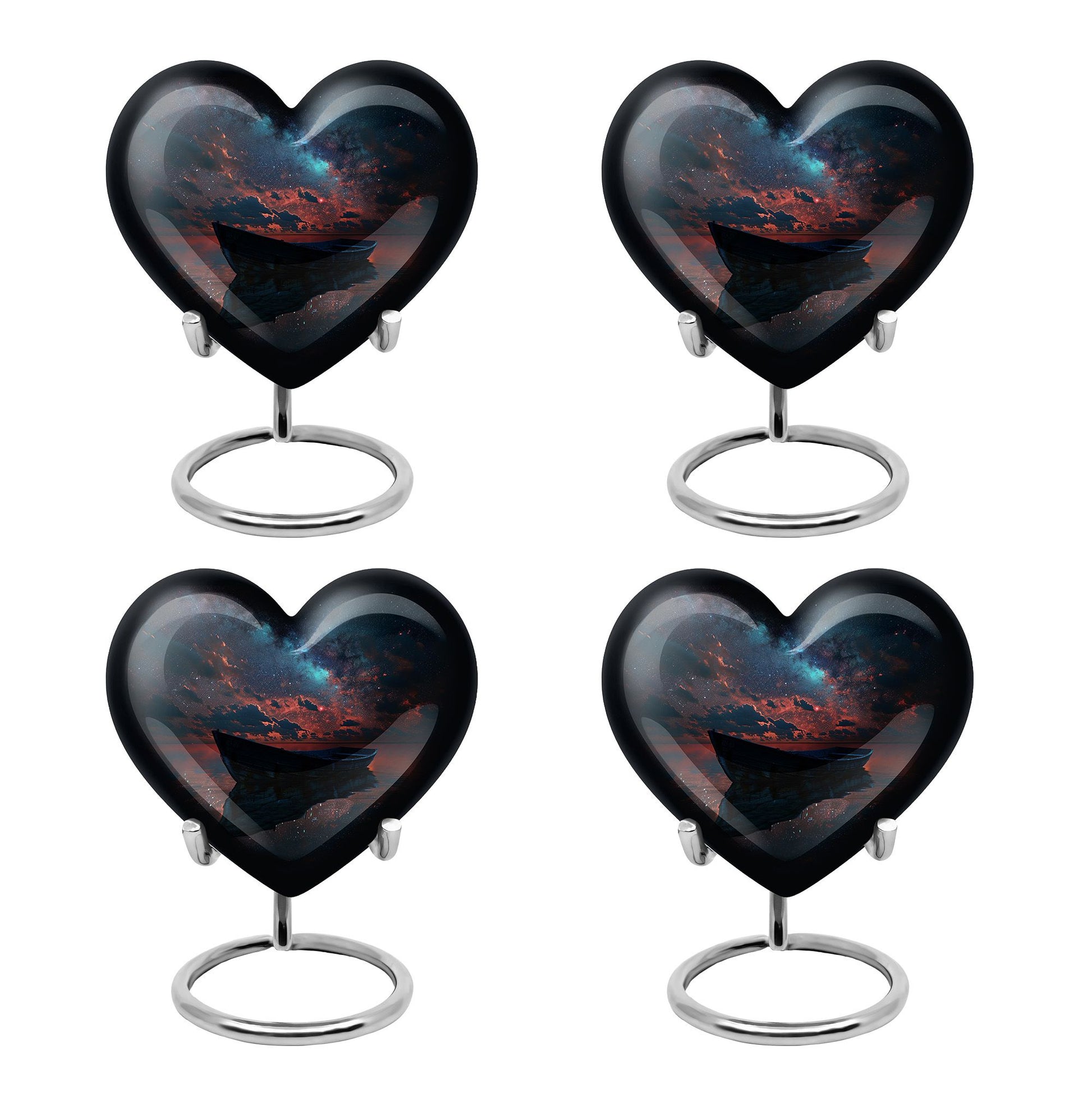 Boat Night Sky Urn – Celestial Vessel Design for Memorial Keepsakes
