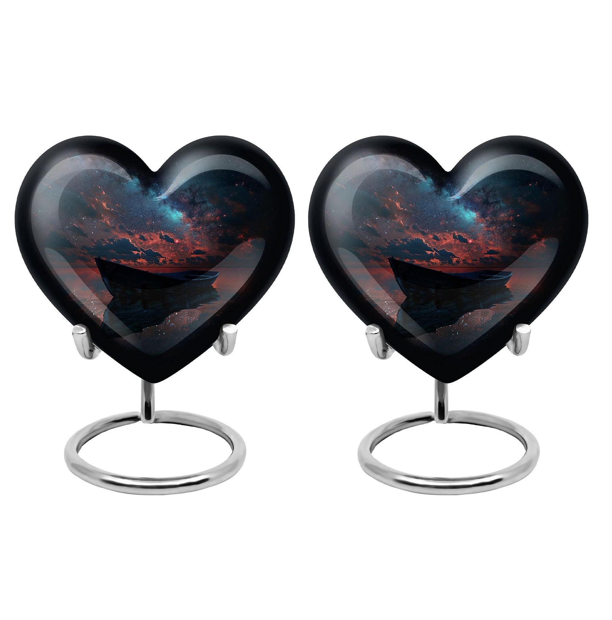 Boat Night Sky Urn – Celestial Vessel Design for Memorial Keepsakes