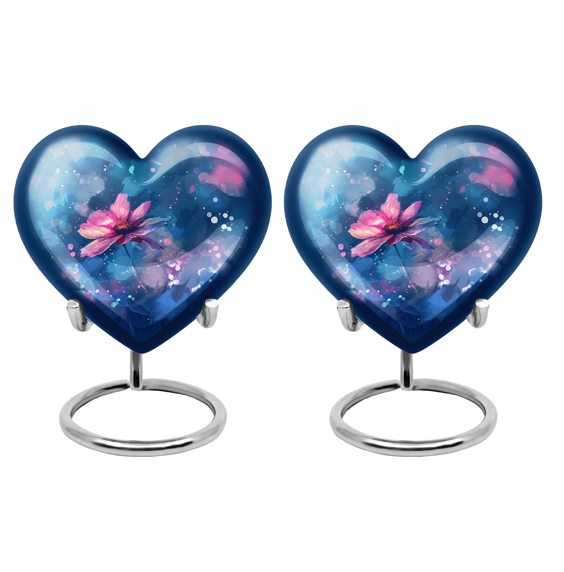 Beautiful Pink Flower Cremation Urn for Ashes - Decorative Unique Urn For Women