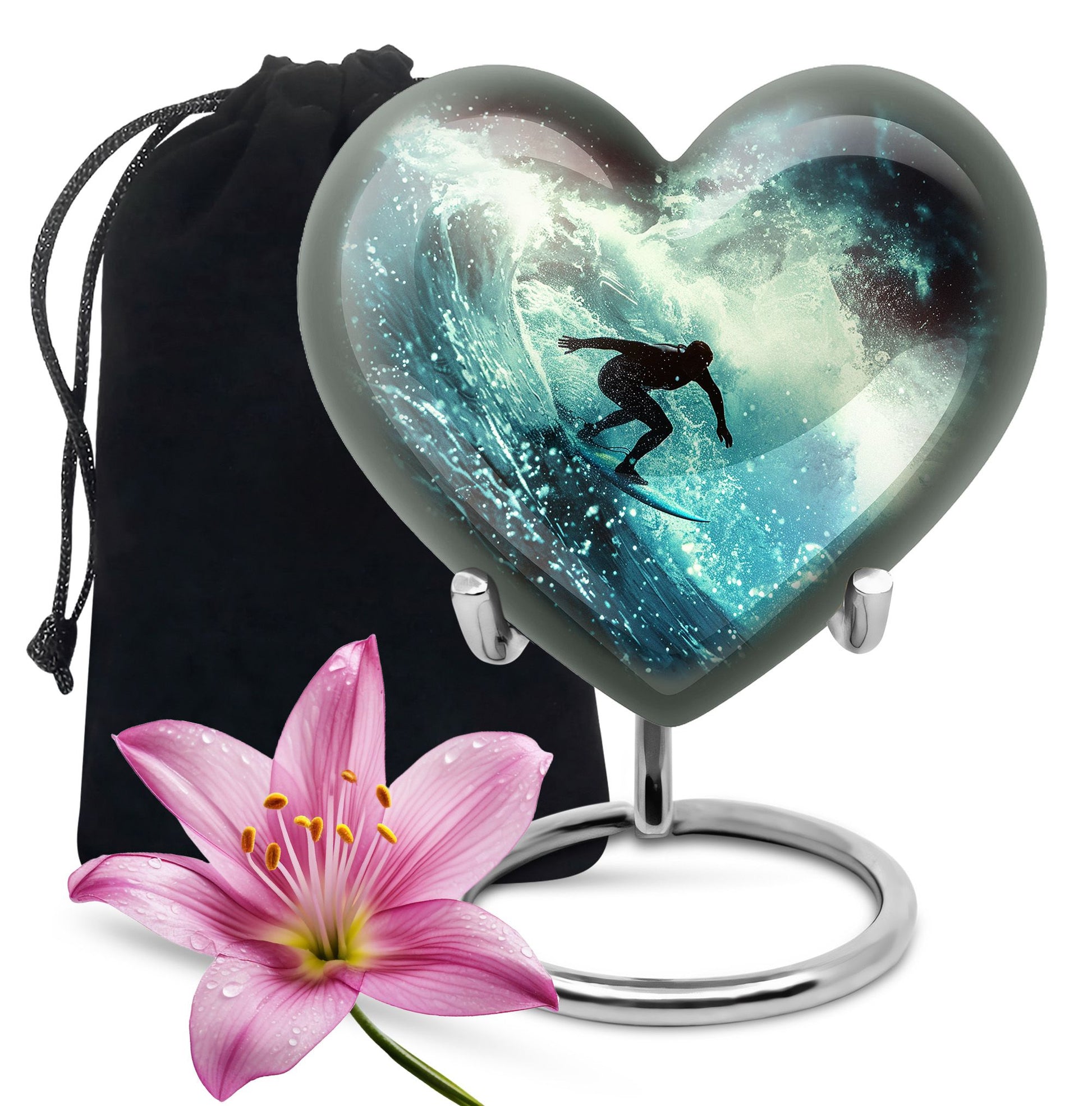 Surfer-Ocean Themed Cremation Urn - Urns For Ashes Large