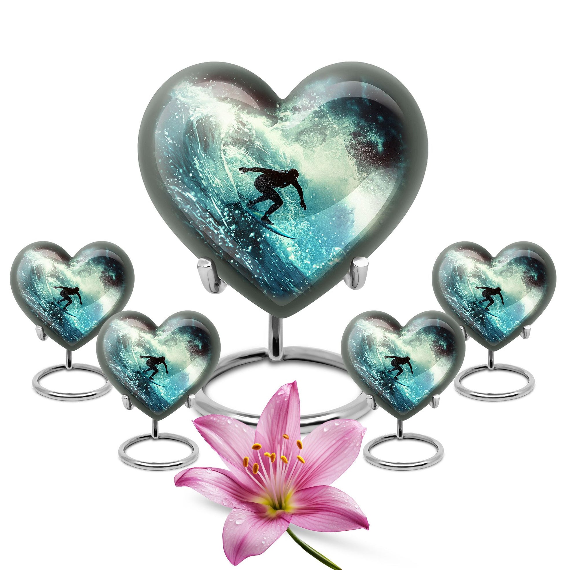 Surfer-Ocean Themed Cremation Urn - Urns For Ashes Large